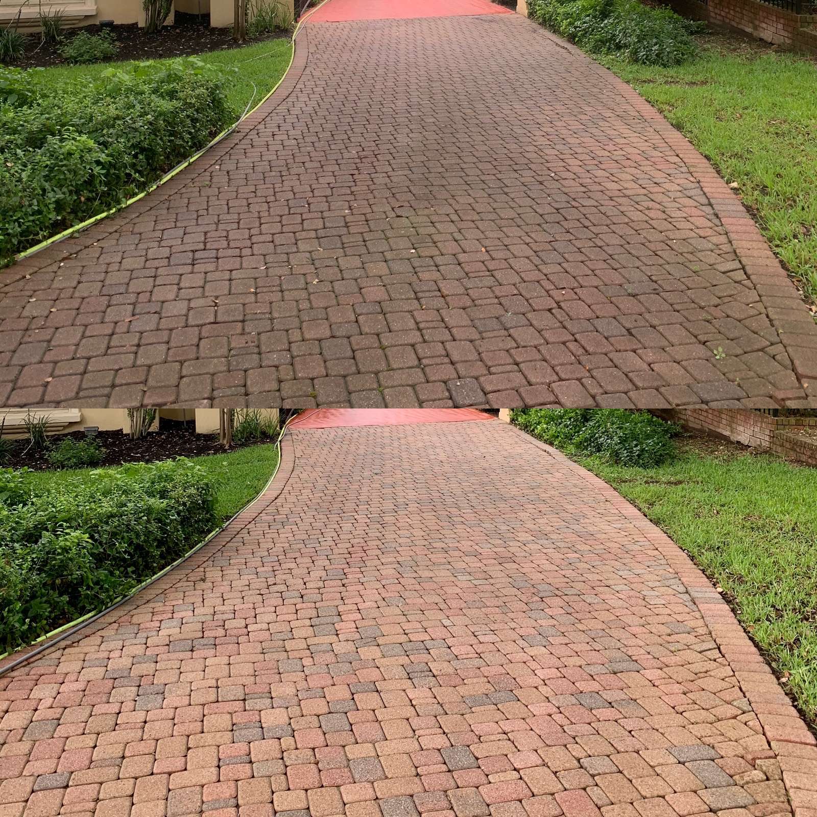 Paver and stone before and after